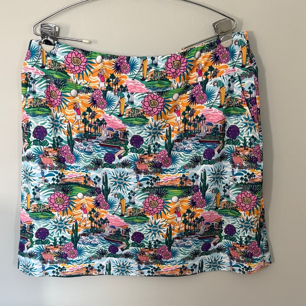 Katherine Way Vibrant Floral Mini Skort